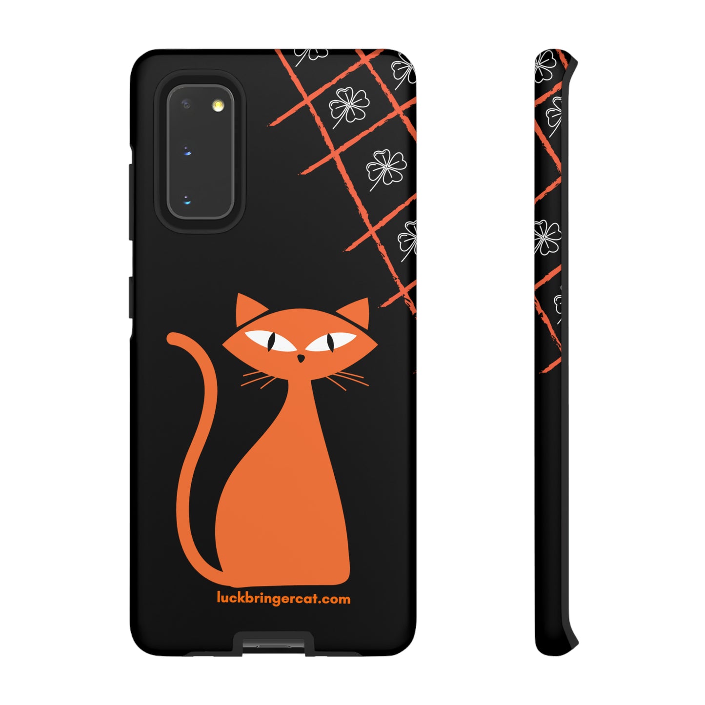 Cat Lovers Phone Case - iPhone, Samsung Galaxy, Google Pixel - Lucky Black Orange