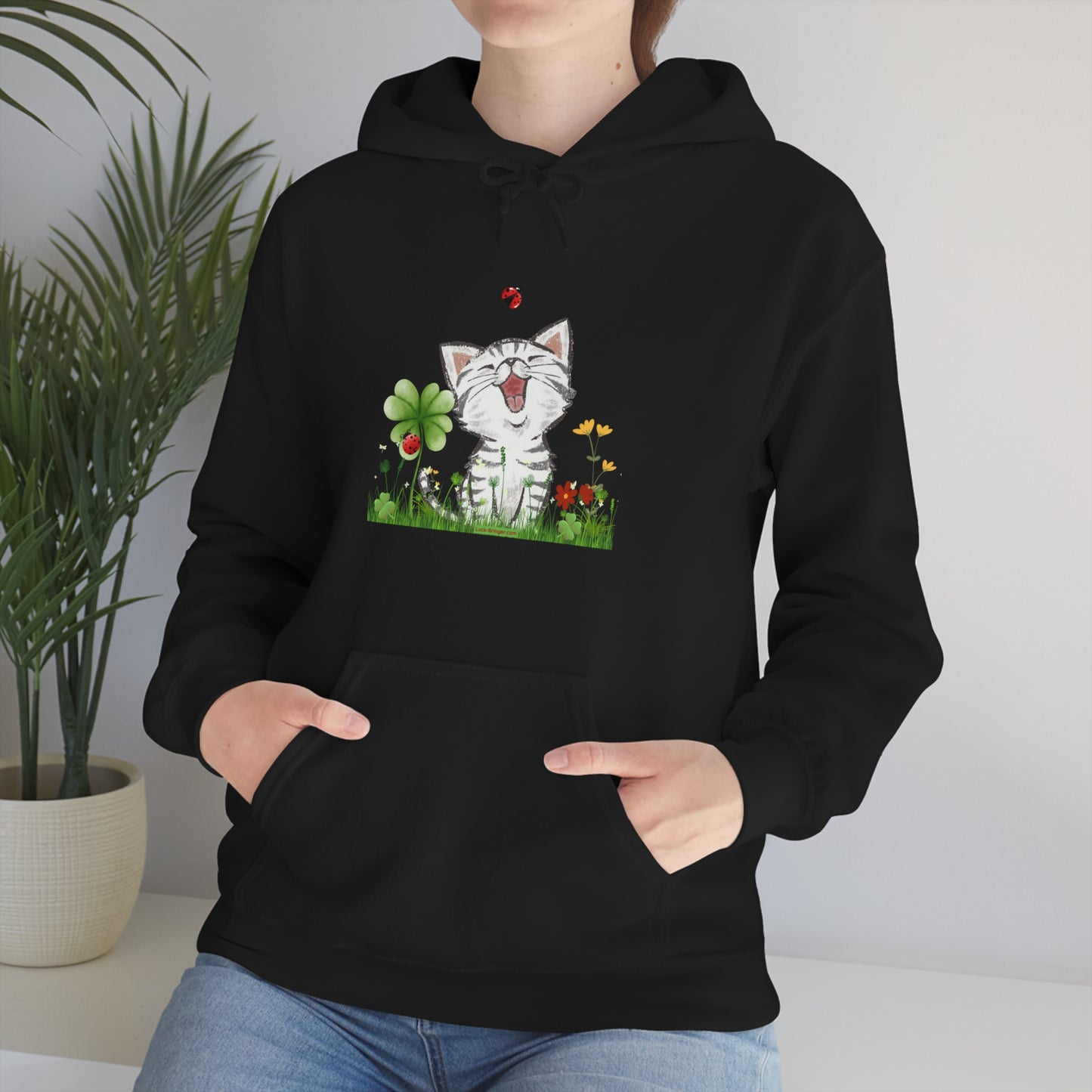 Unisex Hooded Sweatshirt - Cute Cat