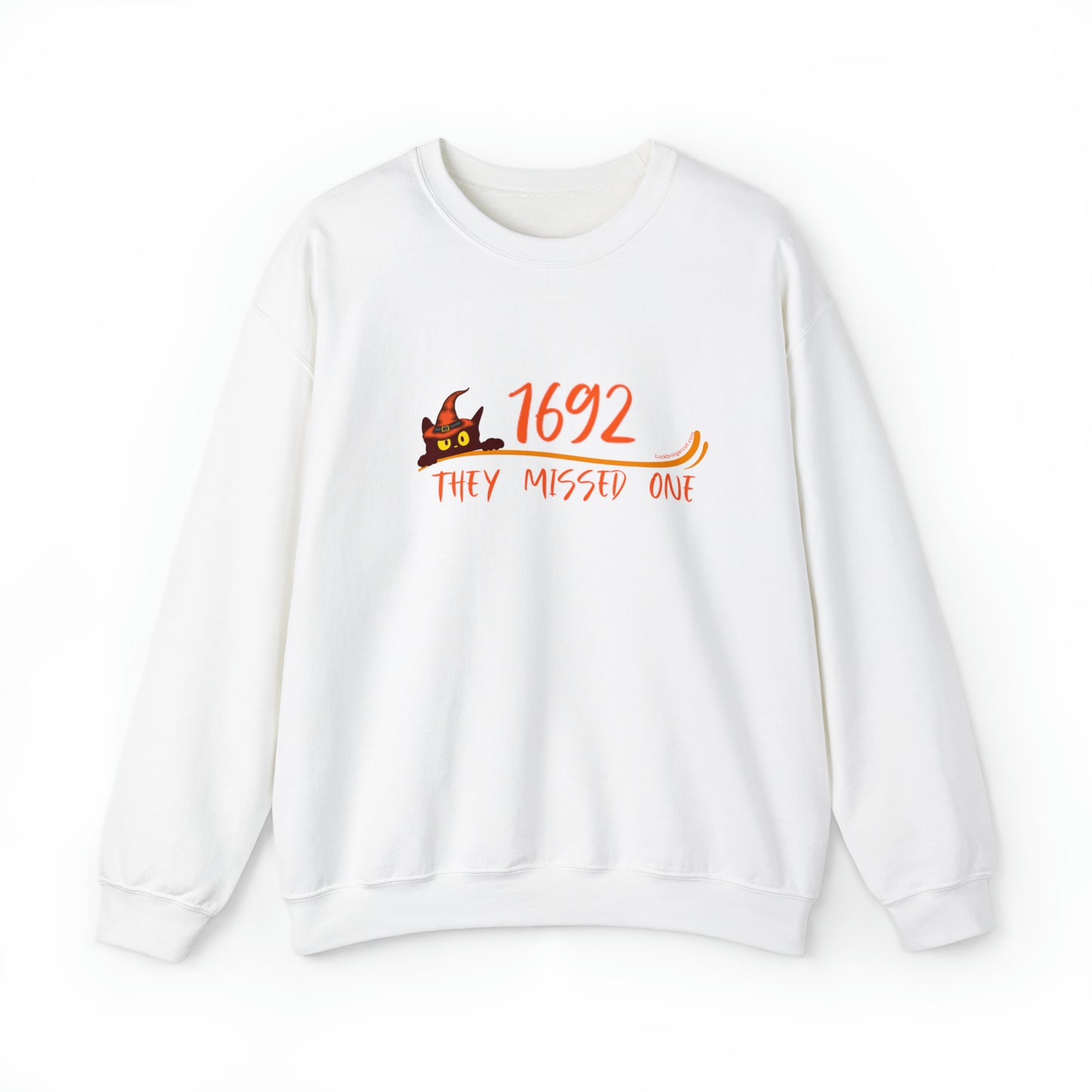 Crewneck Halloween Sweatshirt - 1692 They Missed One With a Cat