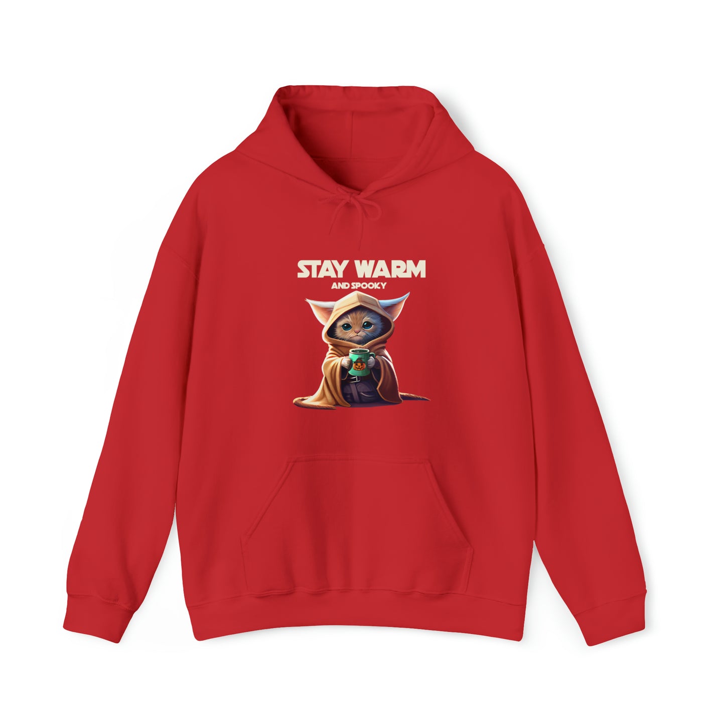 Cat Lovers Hooded Sweatshirt - Starwars Stay Warm and Spooky Hoodie