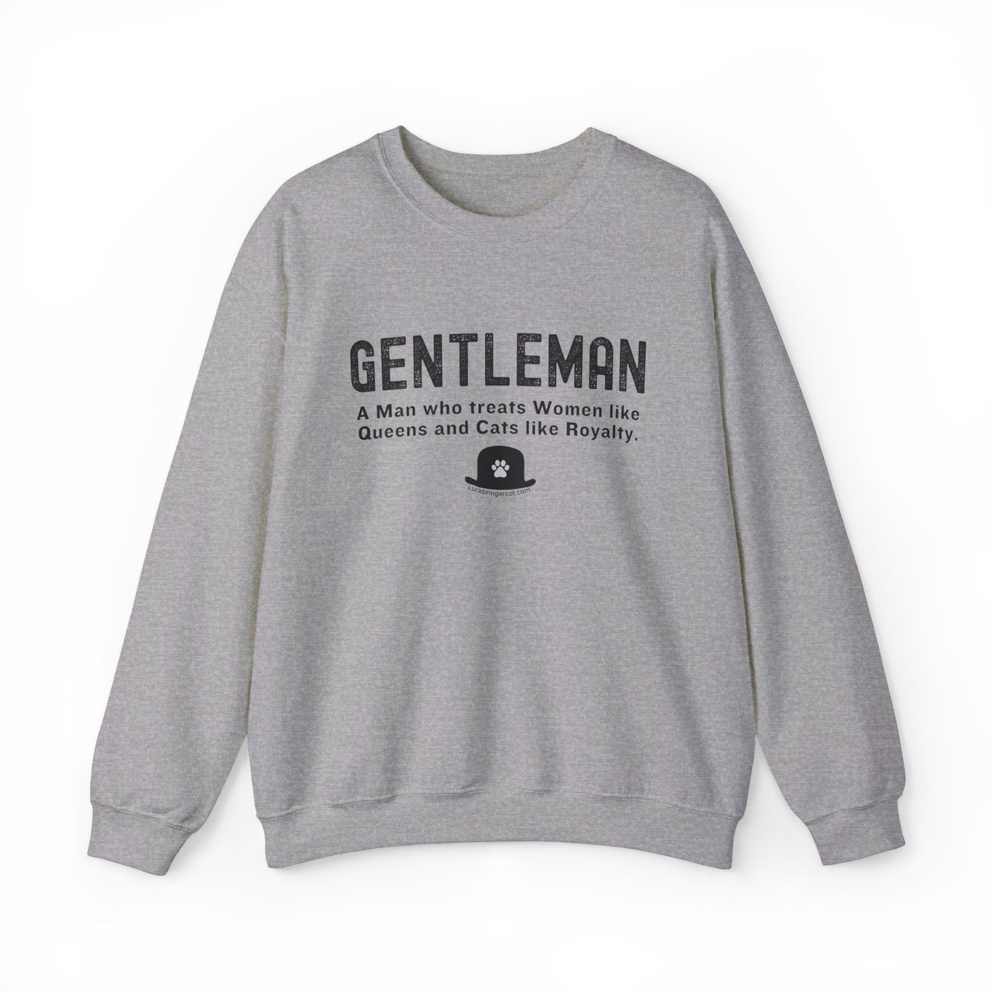 Funny Crewneck Sweatshirt for Cat Lover Men- Gentleman Shirt