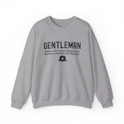 Funny Crewneck Sweatshirt for Cat Lover Men- Gentleman Shirt