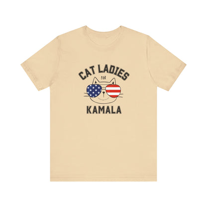 Cat Ladies For Kamala Harris T-Shirt-  2024 US President Election Shirt