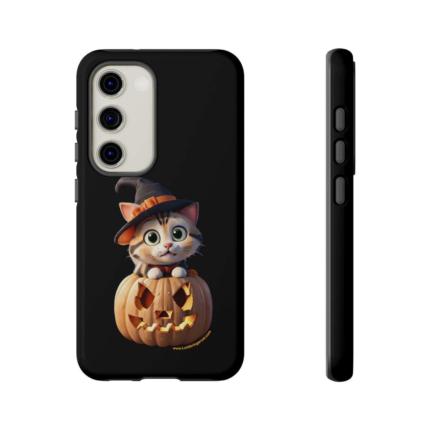 cat lovers phone case with cute 3D kitten in pumpkin-Halloween theme - black case-gift for cat moms kitten mums-Samsung Galaxy S23, Samsung Galaxy S23 Plus, Samsung Galaxy S23 Ultra, Samsung Galaxy S22, Samsung Galaxy S22 Plus, Samsung Galaxy S22 Ultra, Samsung Galaxy S21, Samsung Galaxy S21 FE, Samsung Galaxy S21 Plus, Samsung Galaxy S21 Ultra, Samsung Galaxy S20, Samsung Galaxy S20 FE, Samsung Galaxy S20 Plus, Samsung Galaxy S20 Ultra, Samsung GalaxyS10, Samsung Galaxy S10E, Samsung Galaxy S10 Plus