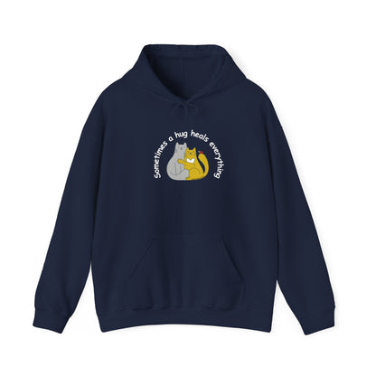 Cats Kittens Lovers Hooded Sweatshirt - Cat Hug Shirt for Cat Moms