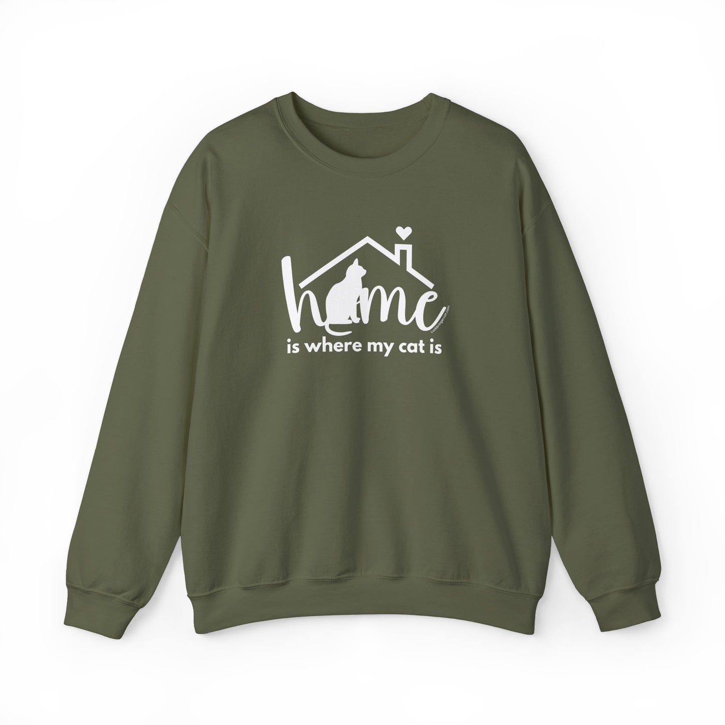 Crewneck sweatshirt- Home is where my cat is