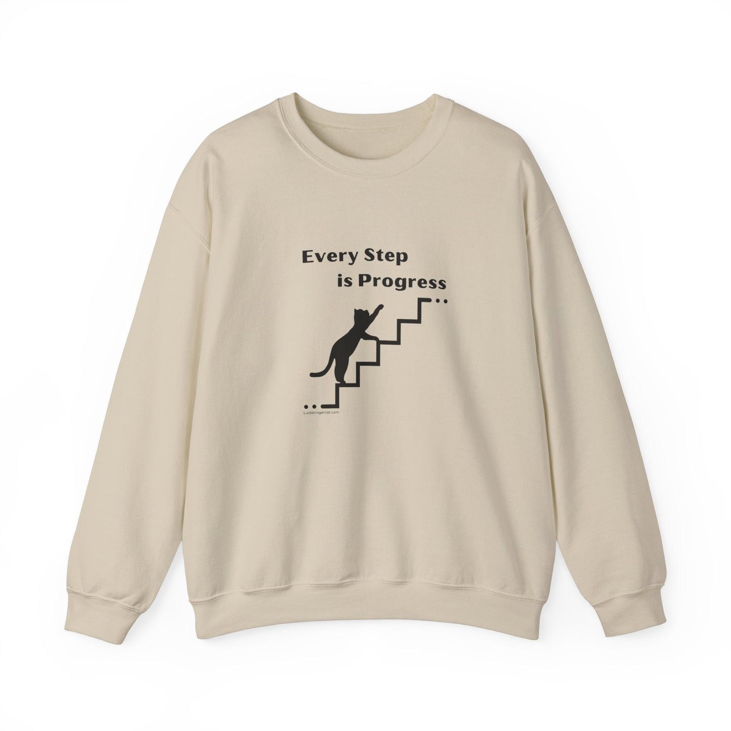 Motivational Crewneck Sweatshirt -Every Step Is Progress Inspirational Shirt