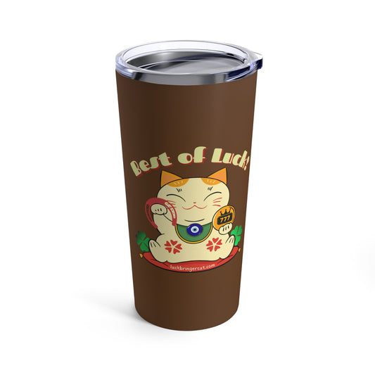  Lucky Maneki Neko Cat Tumbler-Cat lovers Lucky Tumbler- Insulated Travel Cup for Wishing Good Luck - Ideal Gift for Cat Moms, Cat Dads, friends or coworkers 