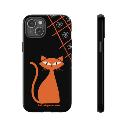 Cat Lovers Phone Case - iPhone, Samsung Galaxy, Google Pixel - Lucky Black Orange