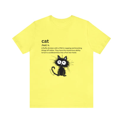 Funny Cat Lovers T-Shirt-Cat Definition-PhD in Napping