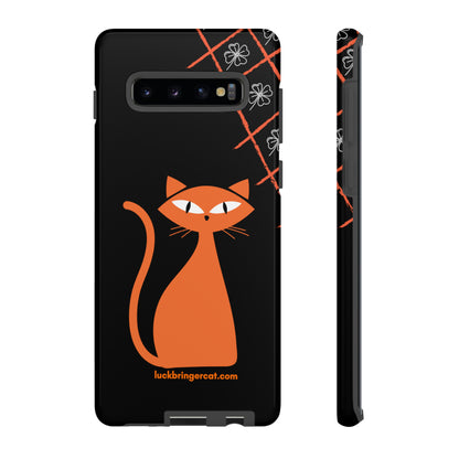 Cat Lovers Phone Case - iPhone, Samsung Galaxy, Google Pixel - Lucky Black Orange