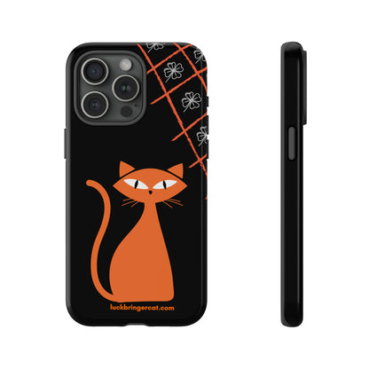 Cat Lovers Phone Case - iPhone, Samsung Galaxy, Google Pixel - Lucky Black Orange