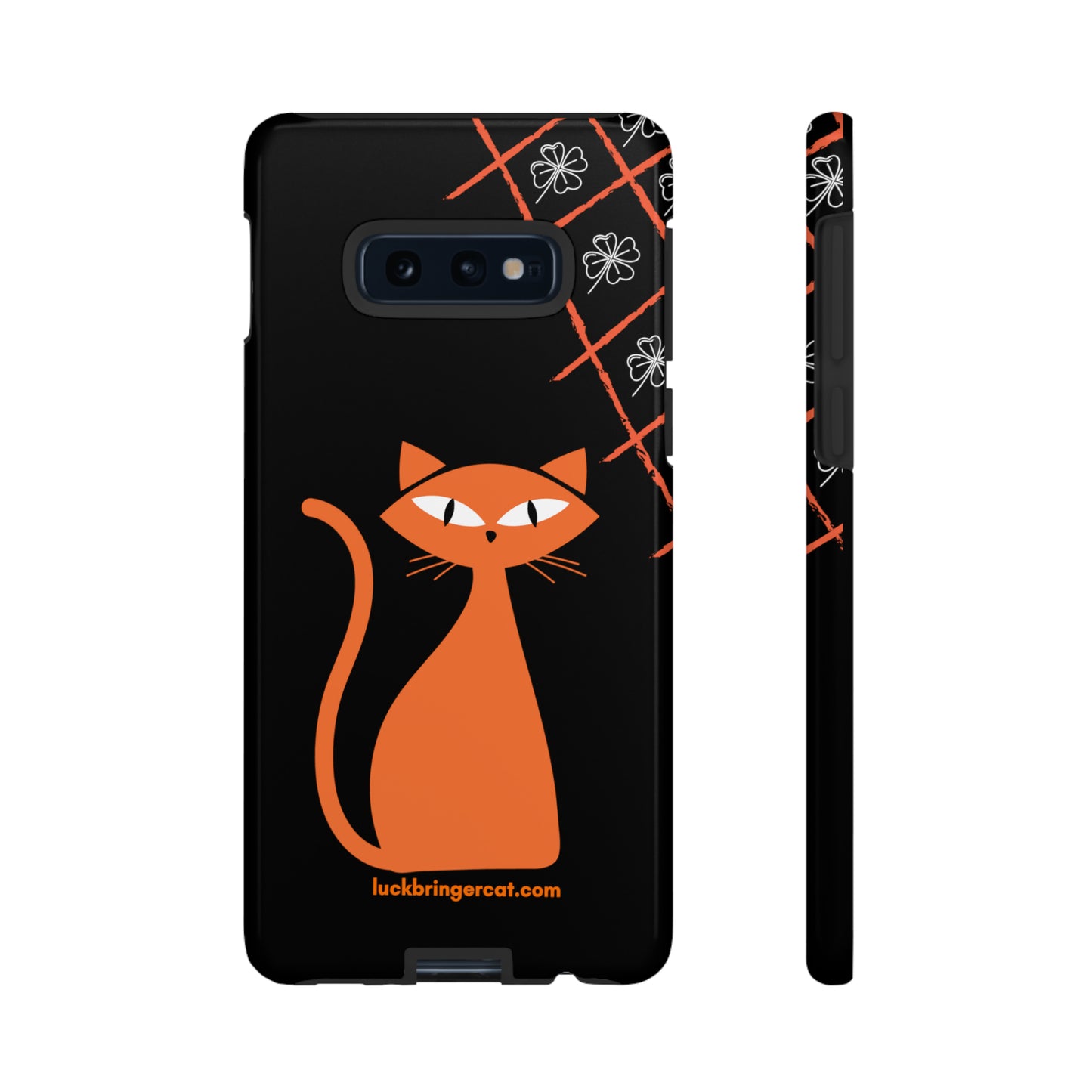 Cat Lovers Phone Case - iPhone, Samsung Galaxy, Google Pixel - Lucky Black Orange