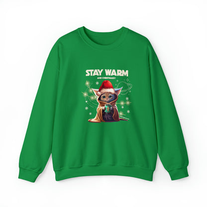 Graphic Christmas Sweatshirt for Cat Lovers - Stay Warm and Christmassy