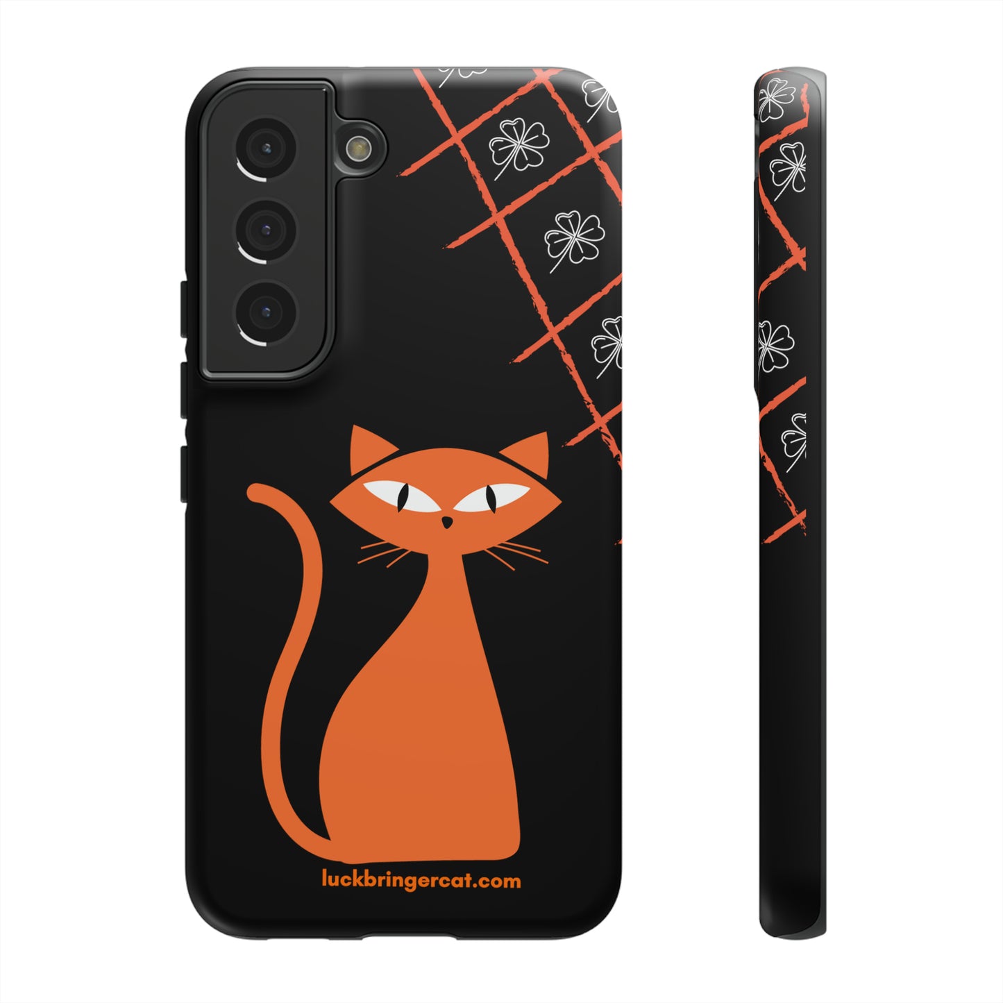 Cat Lovers Phone Case - iPhone, Samsung Galaxy, Google Pixel - Lucky Black Orange