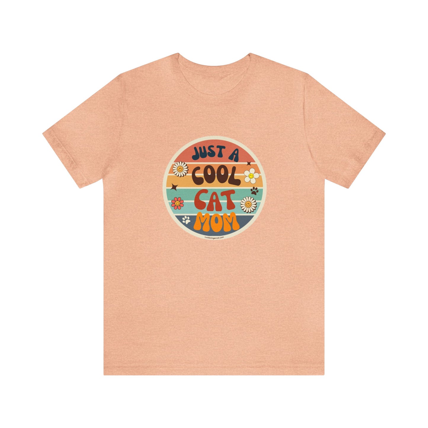 T-shirt-Just a Cool Cat Mom Shirt-Retro Style