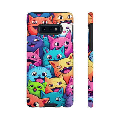 Premium-quality tough protective phone cases for iPhone and Samsung - Colourful Cats