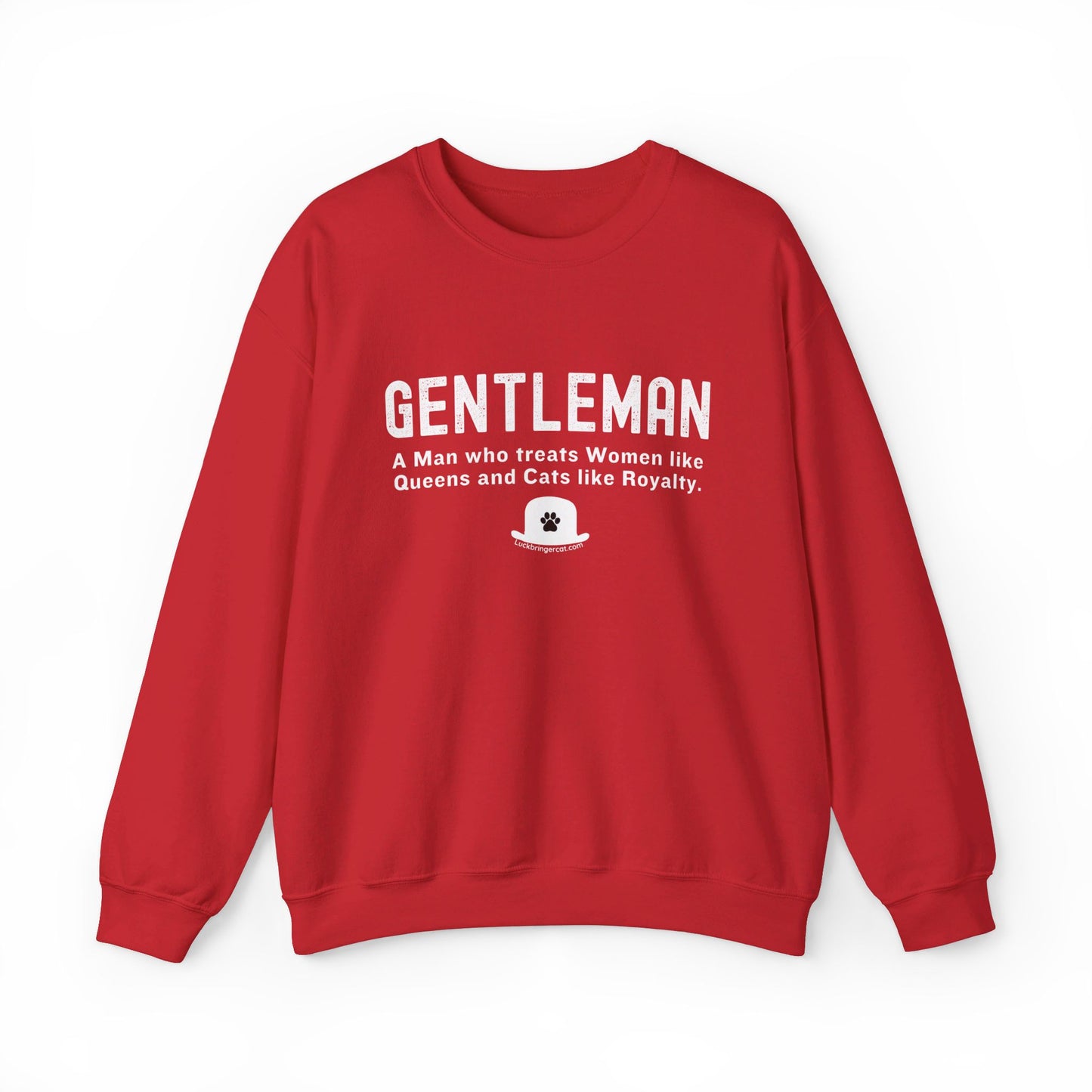 Funny Crewneck Sweatshirt for Cat Lover Men- Gentleman Shirt