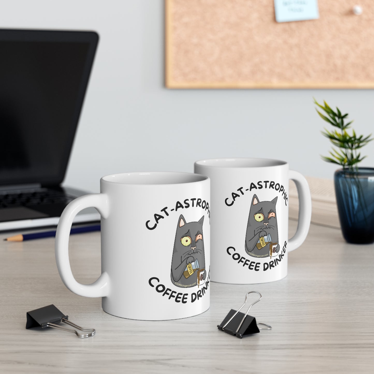 Funny Cat Coffee Lovers Coffee Mug - Catastrophic Coffee Drinker Cup