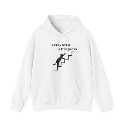 Motivational Hooded Sweatshirt - Every Step is Progress Inspirational Shirt