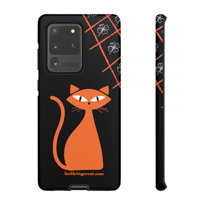 Cat Lovers Phone Case - iPhone, Samsung Galaxy, Google Pixel - Lucky Black Orange