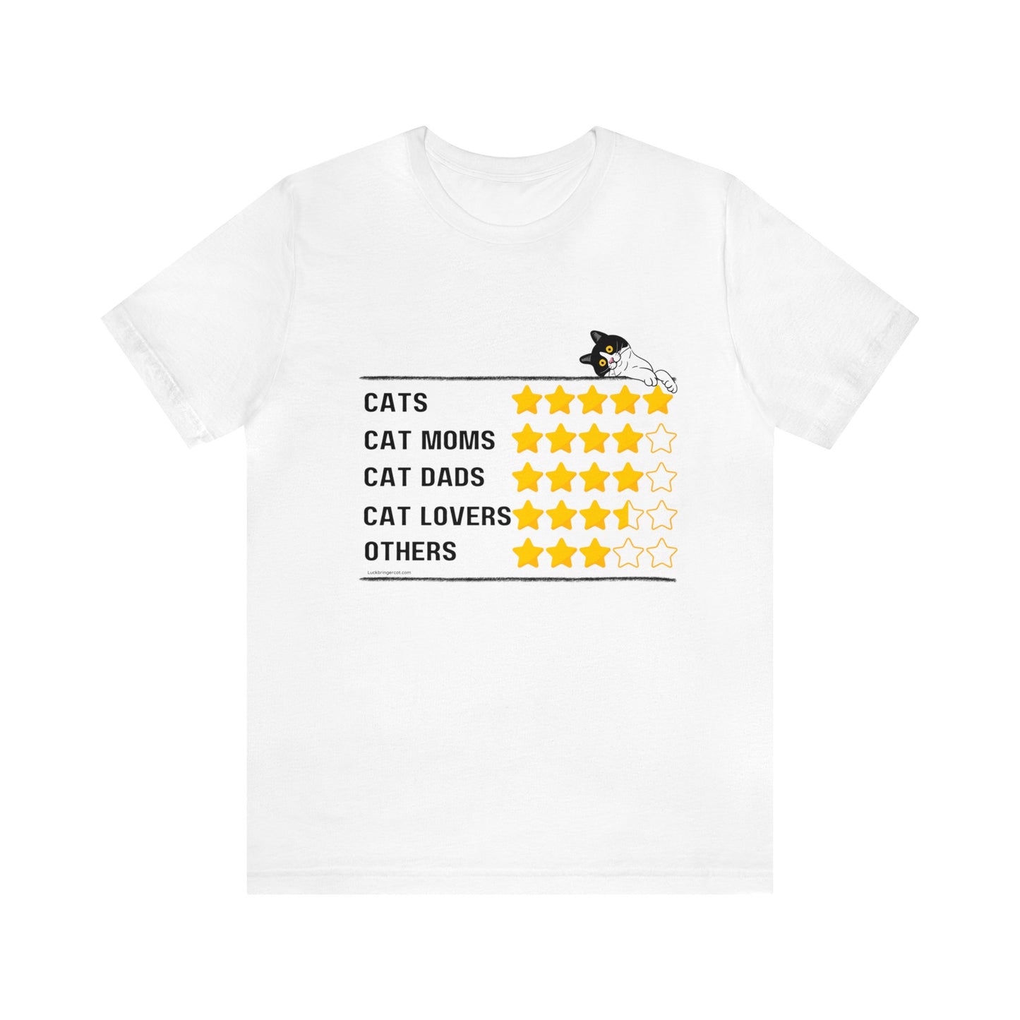 Funny Cat Mom Cat Dad Shirt- 5 Star Cat Crew T-shirt