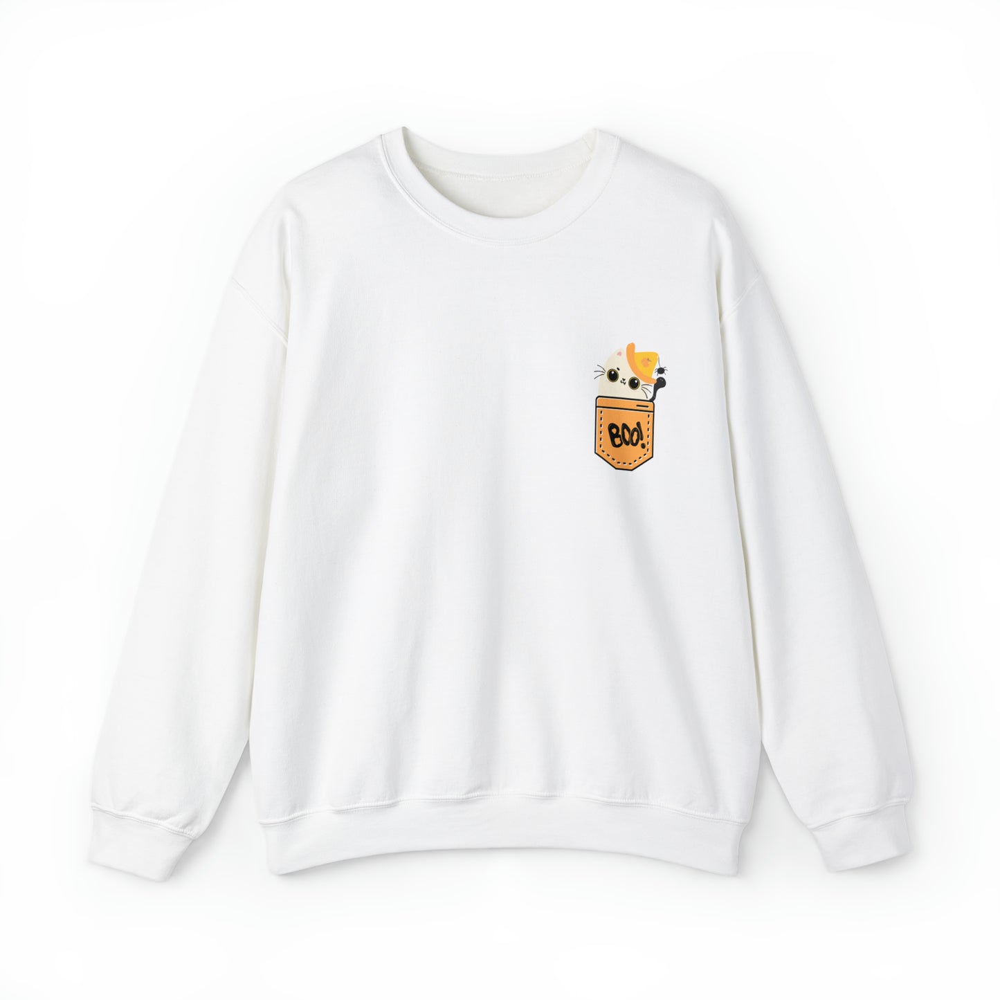 Halloween Crewneck Sweatshirt - Kitten in the Pocket