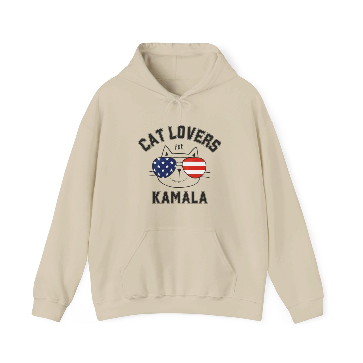 Cat Lovers For Kamala Harris Hoodie - 2024 US Presidential Election Hooded Sweatshirt