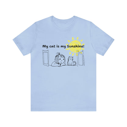 T-Shirt-My Cat Is My Sunshine-Cat Mom Gift