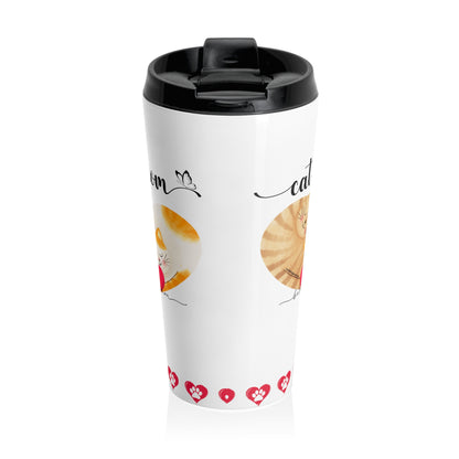 Insulated Travel Cup- Cat Mom Best Mom Tumbler