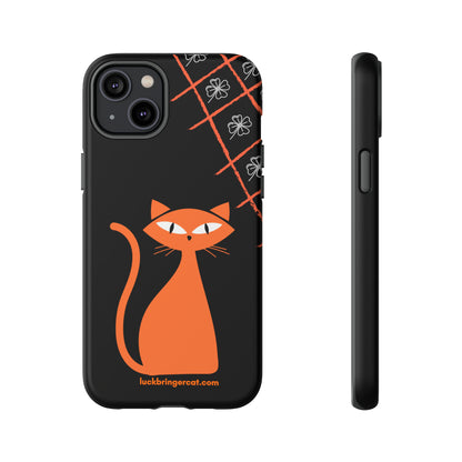 Cat Lovers Phone Case - iPhone, Samsung Galaxy, Google Pixel - Lucky Black Orange