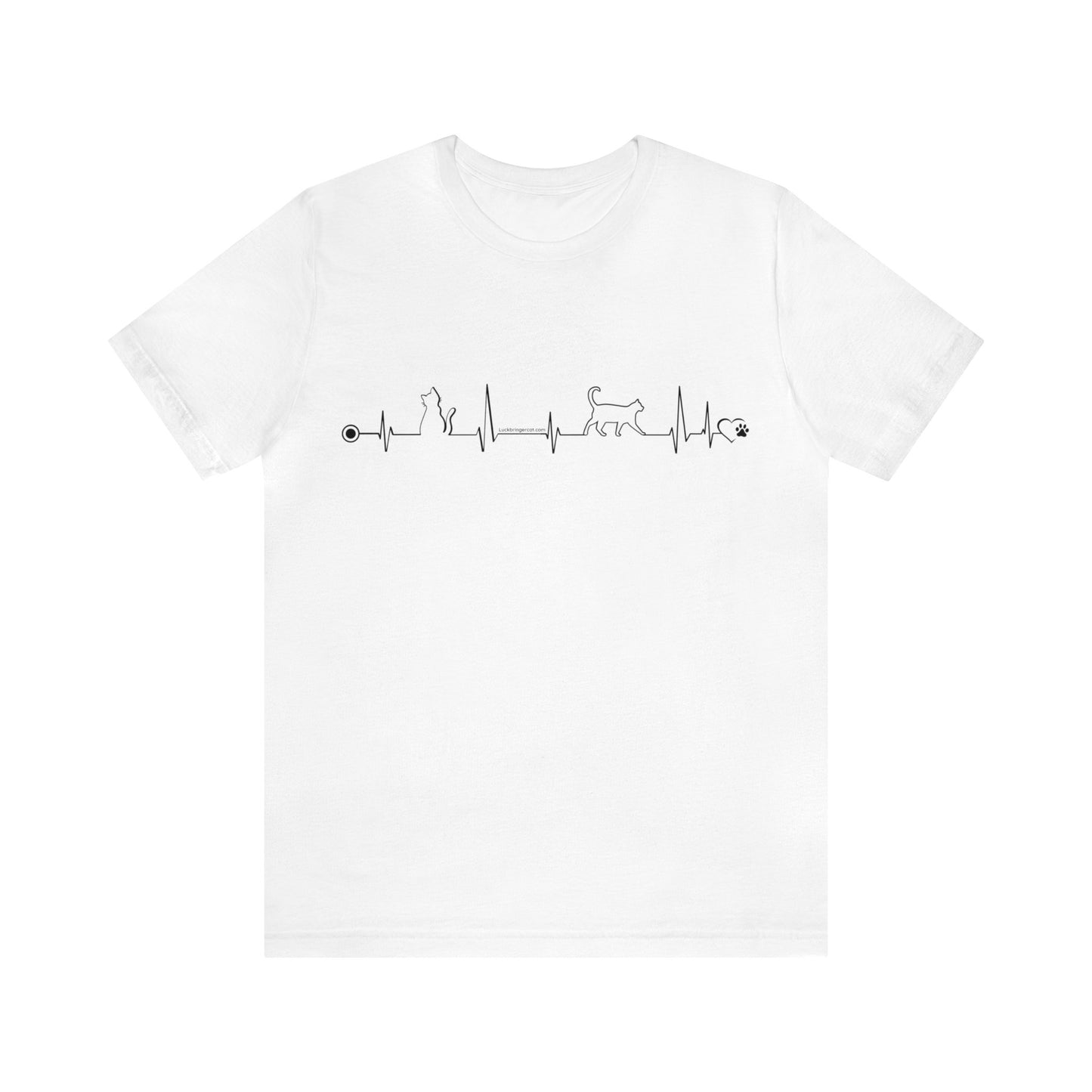 Cat Lovers Heart Beat T-shirt