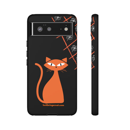 Cat Lovers Phone Case - iPhone, Samsung Galaxy, Google Pixel - Lucky Black Orange