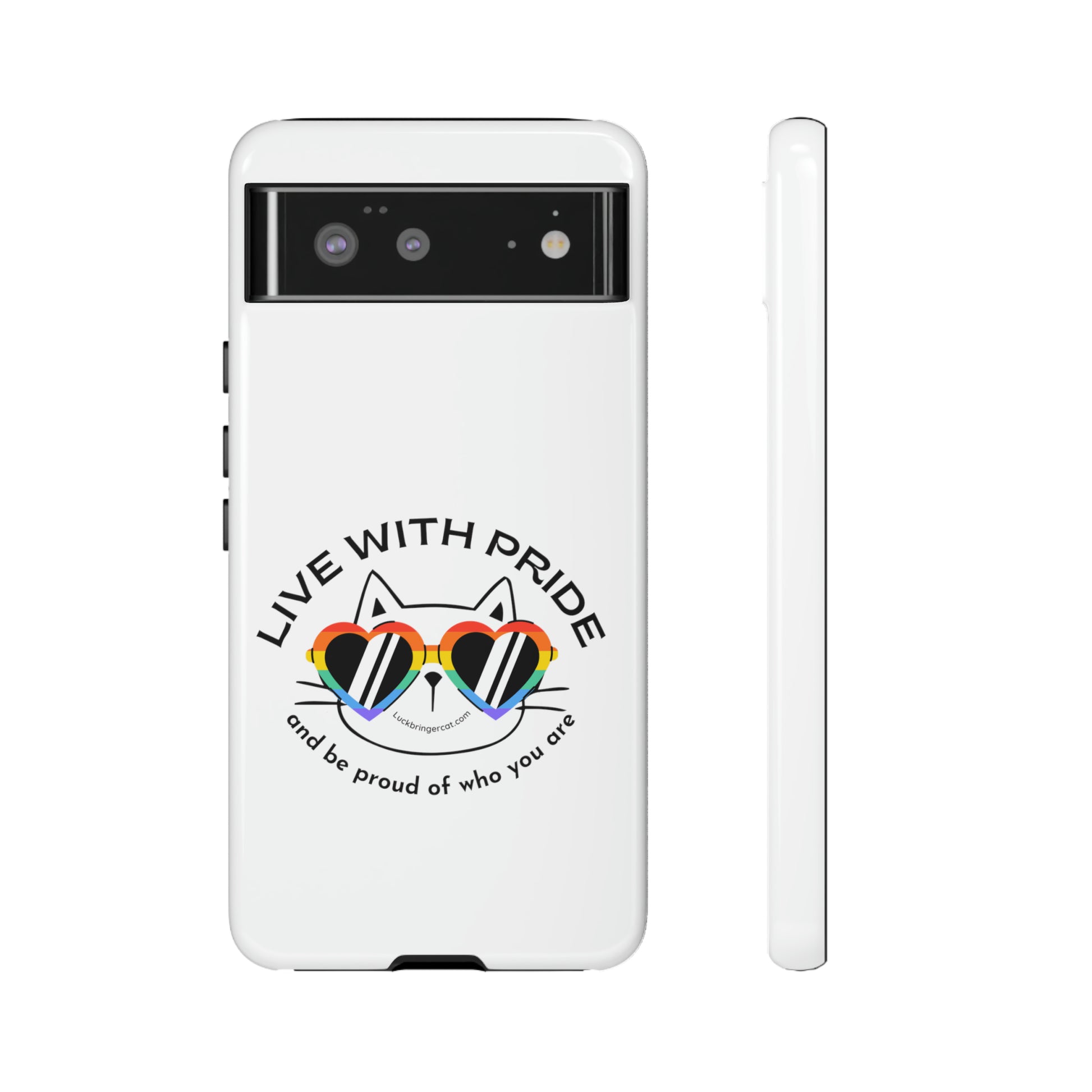 cat phone case-LGBTQ+-Pride-Support-Gay-Lesbian-gift-Google Pixel 7, Google Pixel 6 Pro, Google Pixel 6, Google Pixel 5 5G