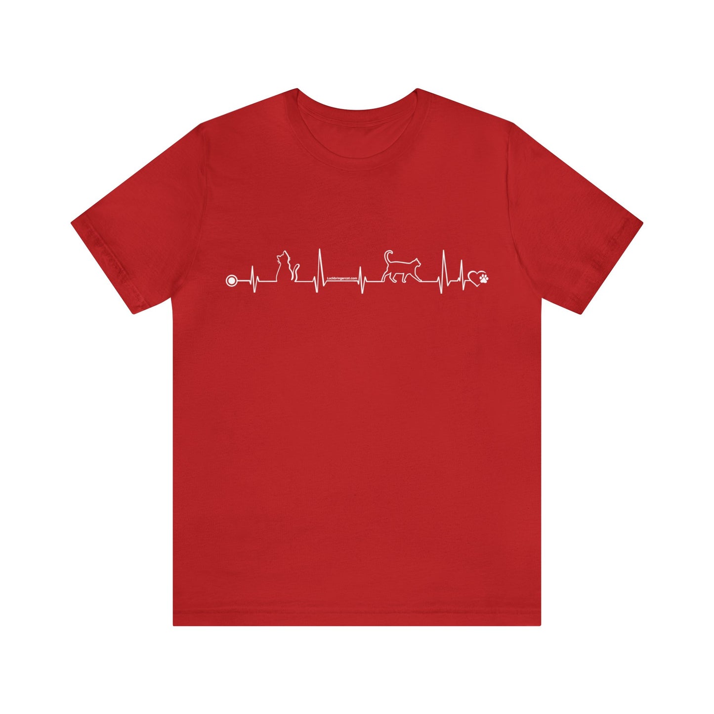 Cat Lovers Heart Beat T-shirt