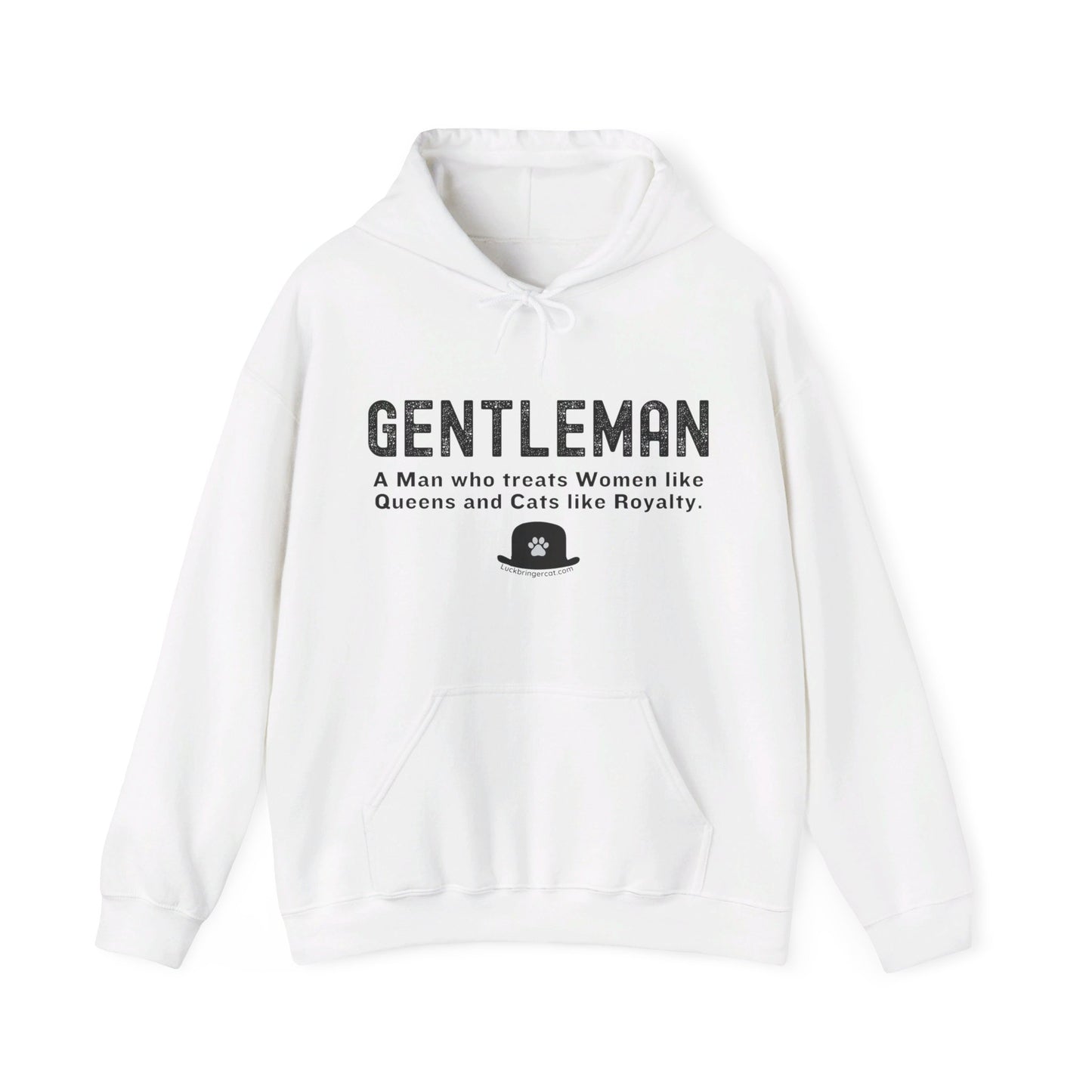 Funny Hooded Sweatshirt for Cat Lover Men- Gentleman Hoodie