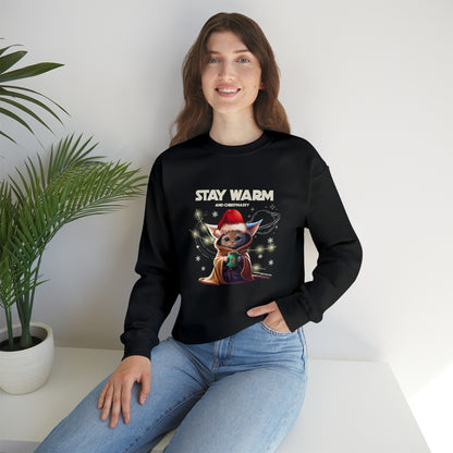 Graphic Christmas Sweatshirt for Cat Lovers - Stay Warm and Christmassy