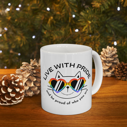 Ceramic Coffee Mug-LGBTQ+ Community Support-Cat Pride Cup-Pride Gift- Gay Gift-Lesbian Gift