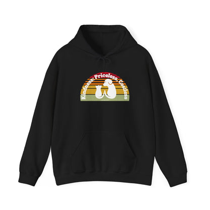 Cat Lovers Hooded Sweatshirt - Kindness Priceless Costless - Retro