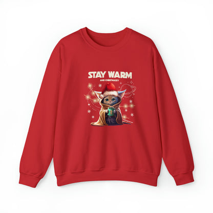 Graphic Christmas Sweatshirt for Cat Lovers - Stay Warm and Christmassy