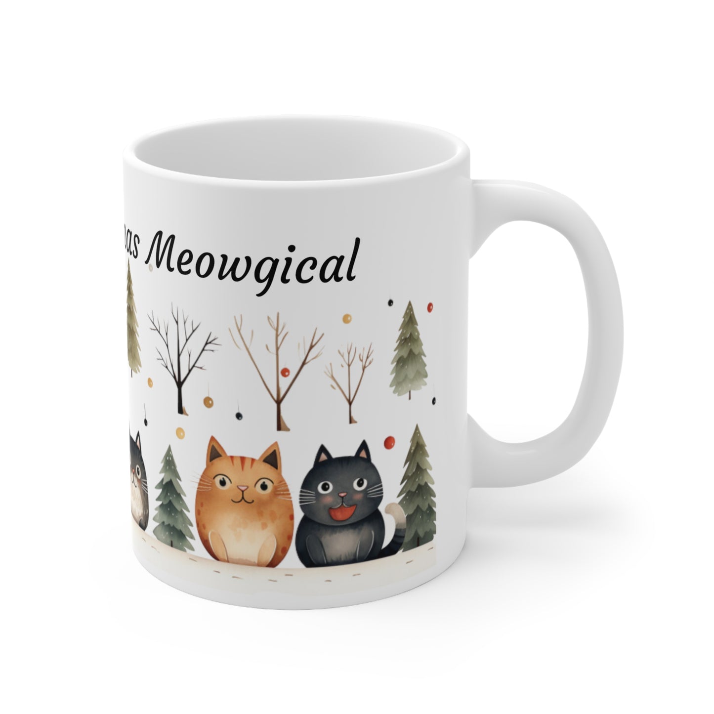 Cat Lovers Christmas Mug - Cats Make Christmas Meowgical -