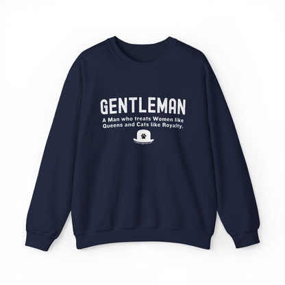 Funny Crewneck Sweatshirt for Cat Lover Men- Gentleman Shirt