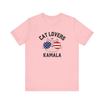 Cat Lovers For Kamala Harris 2024 US Presidential Election T-Shirt