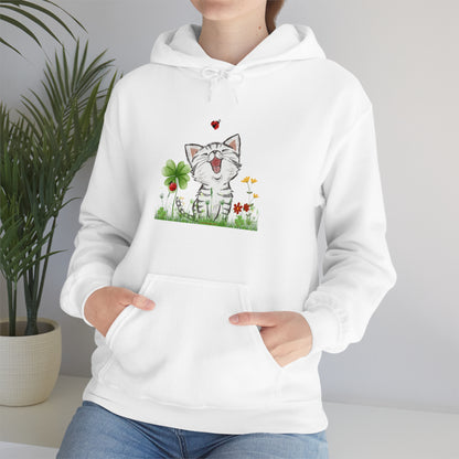 Unisex Hooded Sweatshirt - Cute Cat