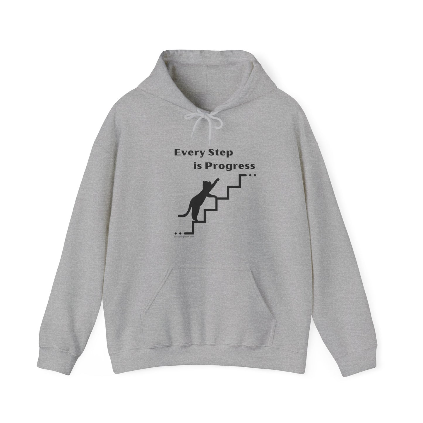 Motivational Hooded Sweatshirt - Every Step is Progress Inspirational Shirt