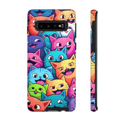 Premium-quality tough protective phone cases for iPhone and Samsung - Colourful Cats