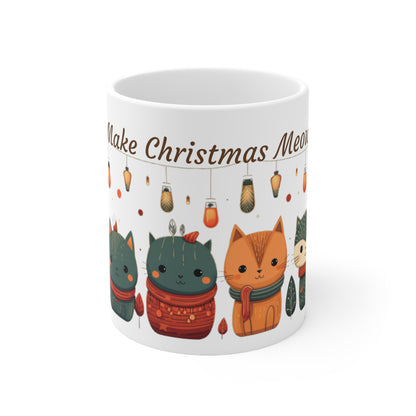 Cat Lovers Christmas Mug - Cats Make Christmas Meowgical