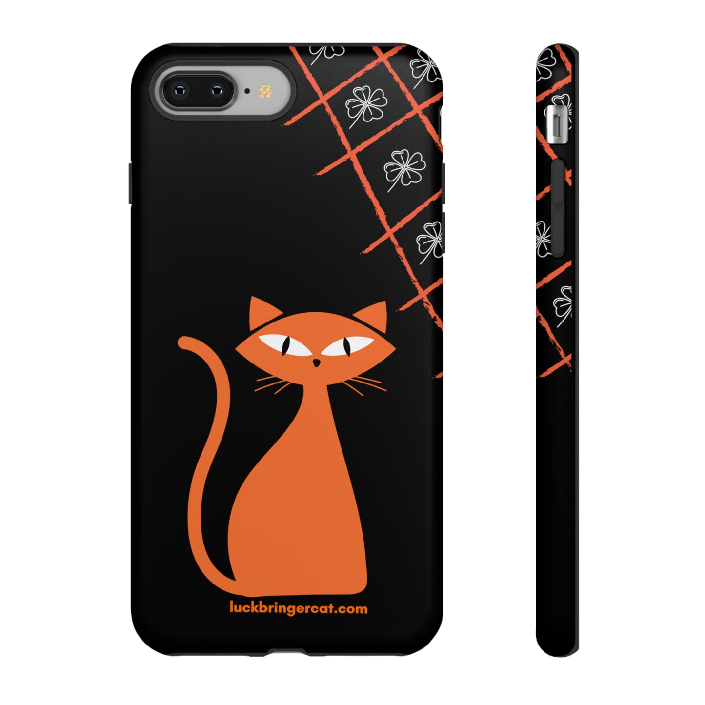 Cat Lovers Phone Case - iPhone, Samsung Galaxy, Google Pixel - Lucky Black Orange