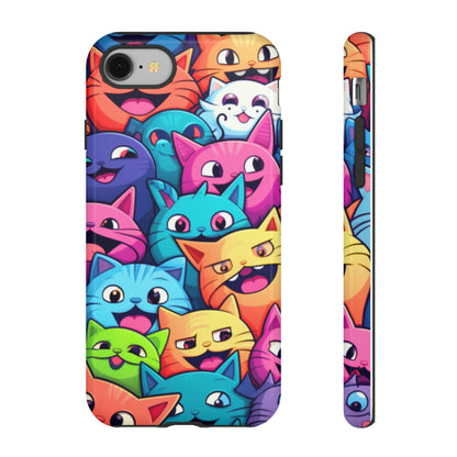 Premium-quality tough protective phone cases for iPhone and Samsung - Colourful Cats