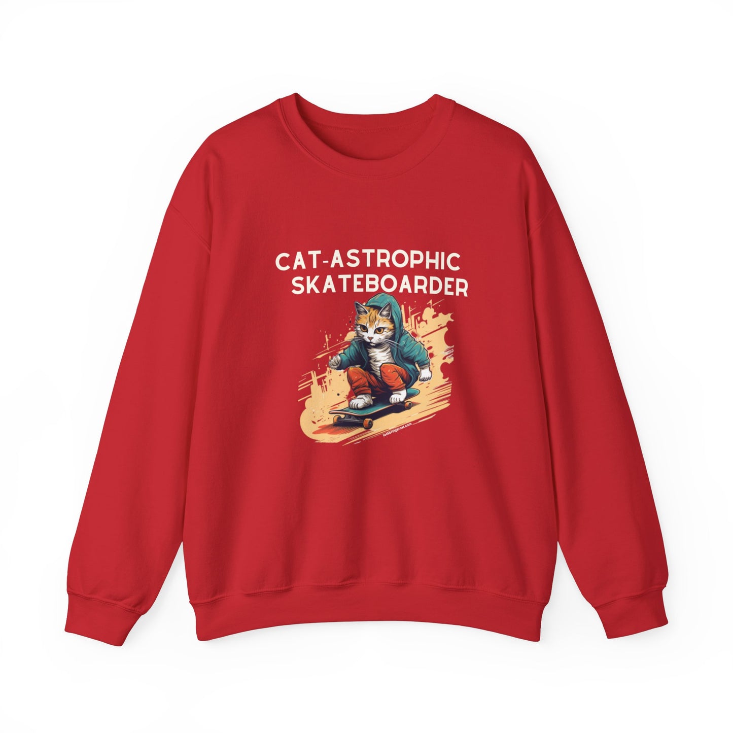 Sweatshirt for Cat Lover Skateboarders-  Funny Skateboarding Unisex Sweater